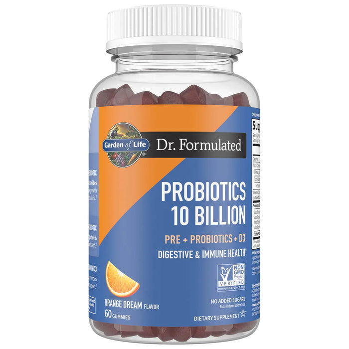 Garden of Life Dr. Formulated Probiotics 10 Billion Orange Dream 60 gummies - Health and Wellbeing at MySupplementShop by Garden of Life