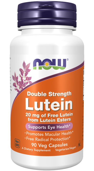 NOW Foods LUTEIN 20 MG (FROM ESTERS) 90 VCAPS - Supplements at MySupplementShop by NOW Foods