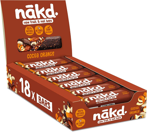 Nakd Nudies - 35g x 18 - Cocoa Orange - Fruit & Nut Bars at MySupplementShop by Nakd