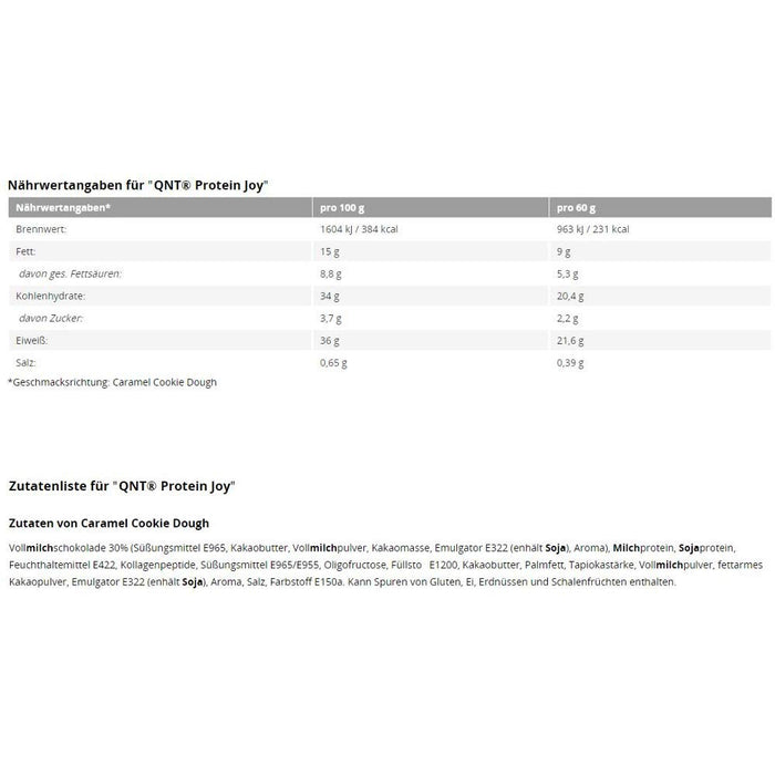 QNT Protein Joy Bar 36% 12x60g - Nutrition Bars at MySupplementShop by QNT