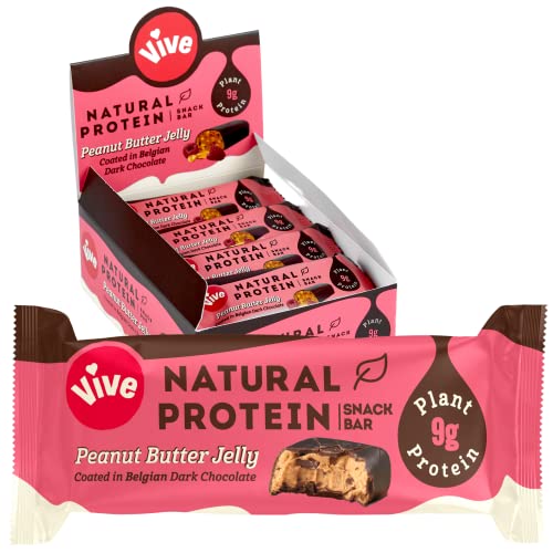 Vive glutenfreie Proteinriegel, proteinreiche Snacks, vegan, ballaststoffreich, 100 % natürlich, milchfrei, Mokka-Mandel-Geschmack, 12 x 49 g