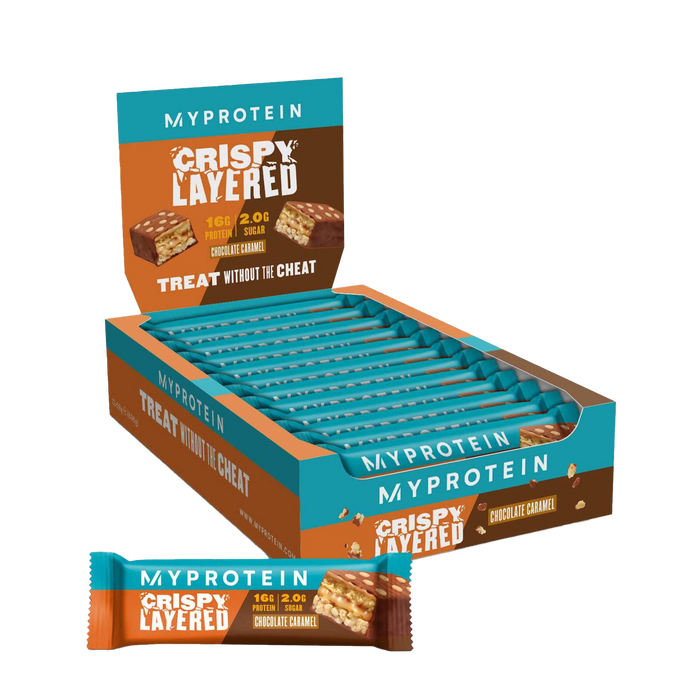 MyProtein Crispy Layered Protein Bar 12x58g Chocolate Caramel