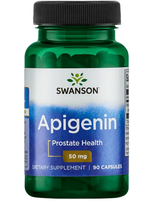 Swanson's Premium Apigenin Capsules: Prostate & Nervous System Health Booster - 50mg, 90 Count