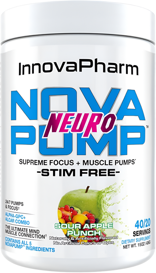 Innovapharm Nova-Pump Neuro Stim-Free Pre-Workout 404g - Sports Supplements at MySupplementShop by Innovapharm