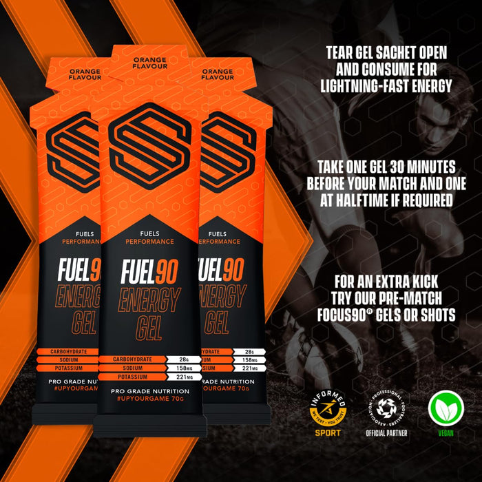 Soccer Supplements Footballer Energy + Electrolyte Gel Orange