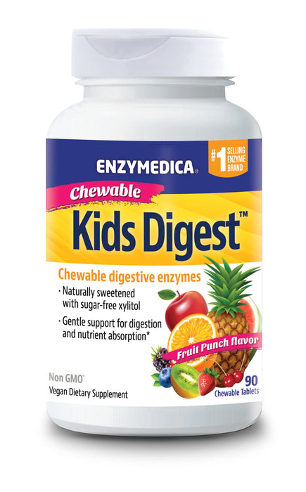 Enzymedica Kids Digest, Fruit Punch - 60 chewables Best Value Nutritional Supplement at MYSUPPLEMENTSHOP.co.uk