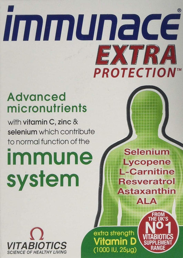 Vitabiotics Immunace Extra Protection 30 Tablets - Immune Support at MySupplementShop by Vitabiotics