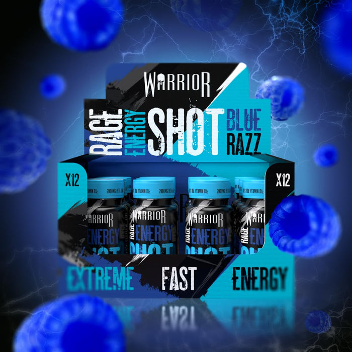 Rage Energy Shot, Blue Razz - 12 x 60 ml.