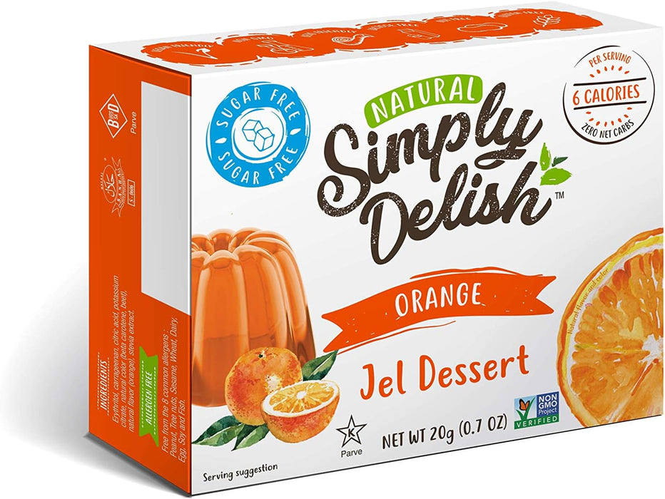 Simply Delish Sugar-Free Natural Jelly Dessert - Vegan, Gluten, and Fat-Free 20g