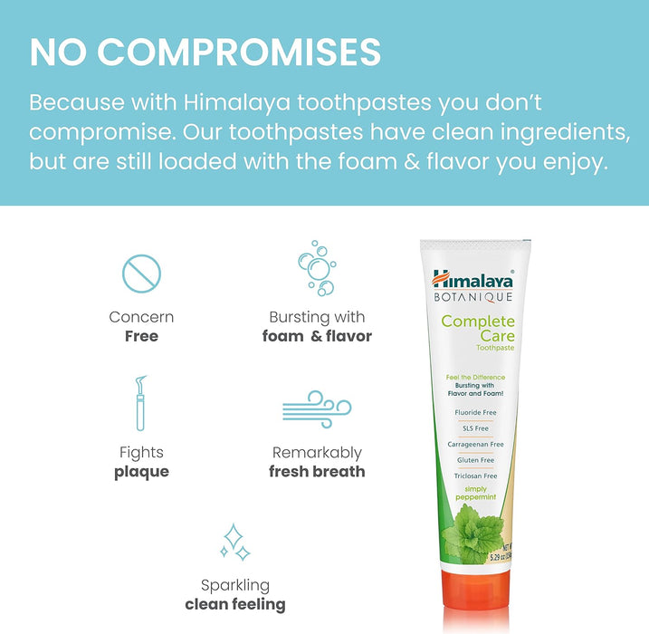 Himalaya Complete Care Toothpaste, Simply Peppermint - 150g | High Quality Oral Care Supplements at MYSUPPLEMENTSHOP.co.uk