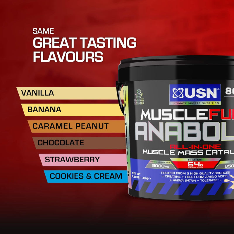 USN Muscle Fuel Anabolic 4kg | All-in-one Protein Powder - Whey Proteins at MySupplementShop by USN