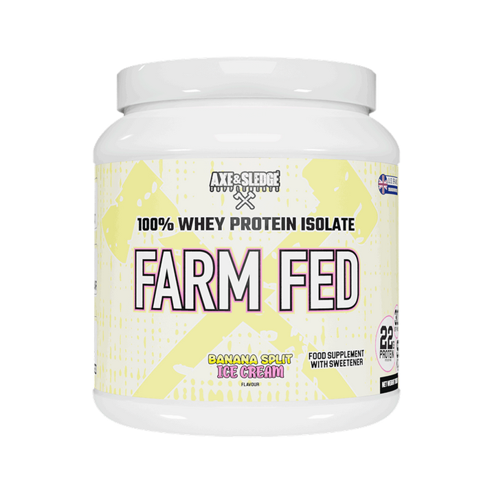 Axe & Sledge Supplements Farm Fed Whey Protein Isolate 30 Servings - Banana Split Ice Cream - Whey Protein Isolate at MySupplementShop by Axe & Sledge Supplements