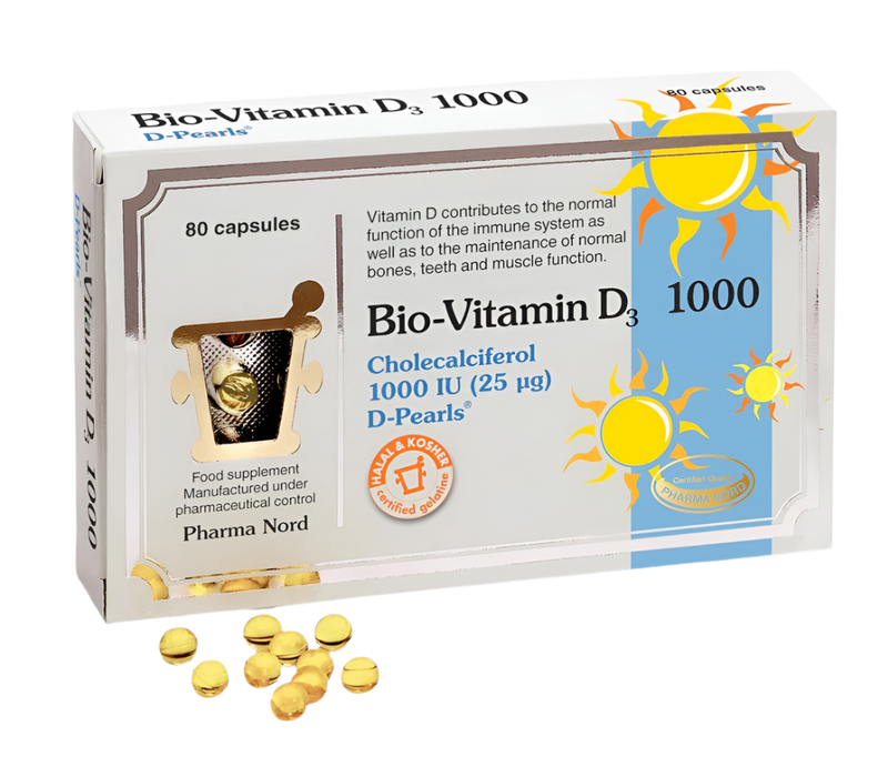 Pharma Nord Bio Vitamin D Pearls 1000iu 90 capsules - Bone Care at MySupplementShop by Pharma Nord