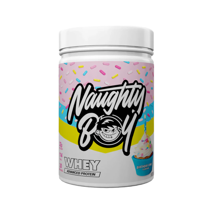 Naughty Boy Advanced Whey Protein 900g - 30 Servings (Multiple Flavours Available) - Birthday Cake - Whey Protein at MySupplementShop by Naughty Boy