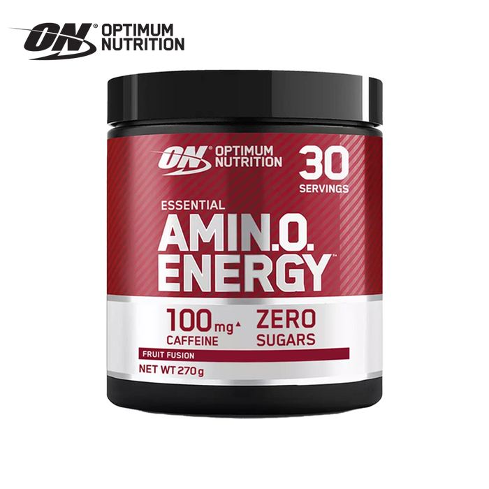 Optimum Nutrition Amino Energy Poudre de pré-entraînement compatible céto avec acides aminés bêta-alanine, caféine et vitamine C 30 portions 270 g