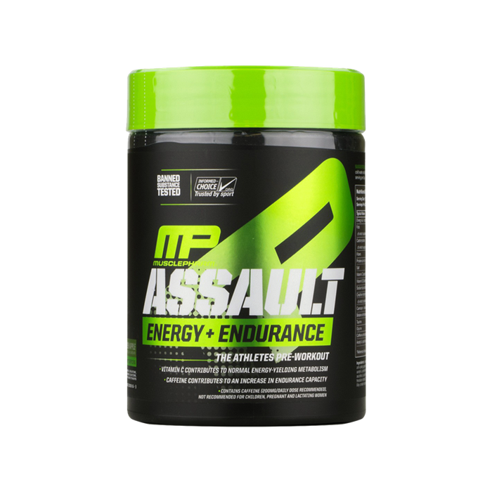 Muscle Pharm Assault Sport Energie + Ausdauer – 350 g Erdbeereis