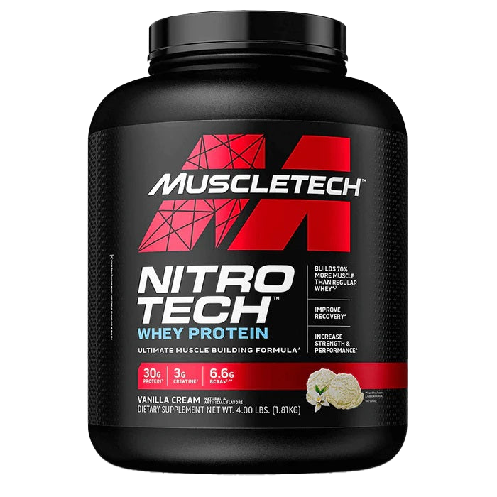 MuscleTech Nitro-Tech, Vanille – 1800 Gramm
