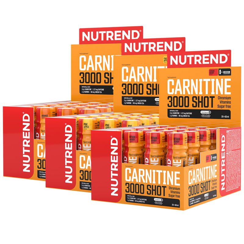 Nutrend Carnitine 3000 Shot, Orange – 20 x 60 ml.