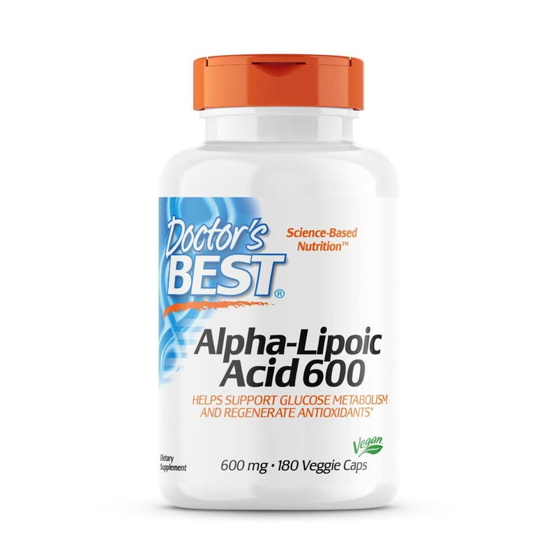 Doctor's Best Alpha-Lipoic Acid 600 mg 180 Veggie Capsules | Premium Supplements at MYSUPPLEMENTSHOP