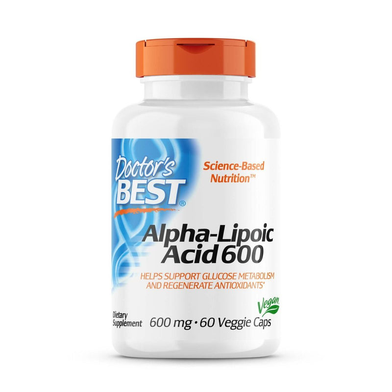 Doctor's Best Alpha-Lipoic Acid 600 mg 60 Veggie Capsules - Health and Wellbeing at MySupplementShop by Doctor's Best