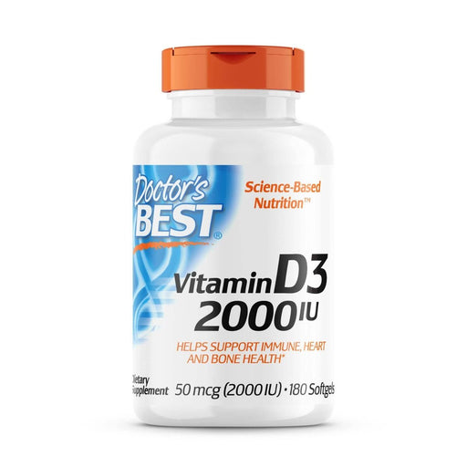 Doctor's Best Vitamin D3 50 mcg (2,000 IU) 180 Softgels | Premium Supplements at MYSUPPLEMENTSHOP