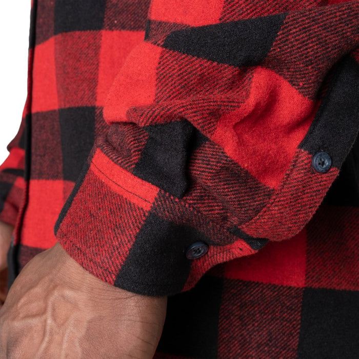 GASP Heavy Flannel Shirt - Red/Black