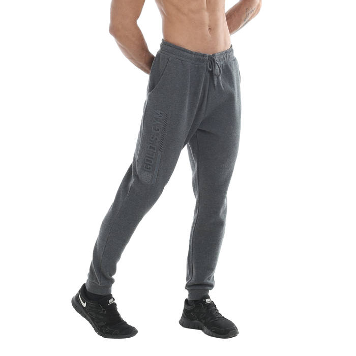 Gold's Gym Jog Pant with Embossed Print Charcoal Marl