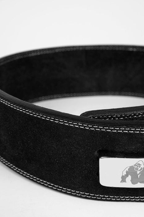 Gorilla Wear 4 Inch Leather Lever Belt Black