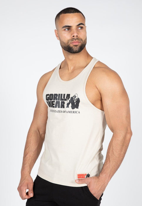 Gorilla Wear Classic Tank Top Beige - Small - Tank Top at MySupplementShop by Gorilla Wear