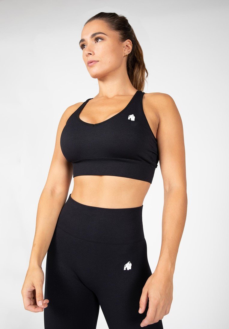 Gorilla Wear Hilton Seamless Sports Bra - Black