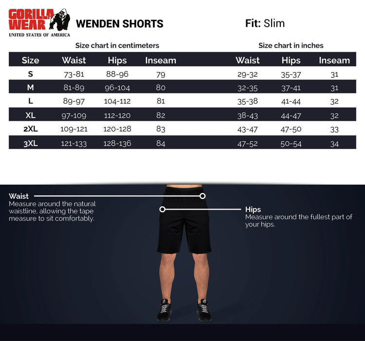 Gorilla Wear Wenden Track Shorts Black/White