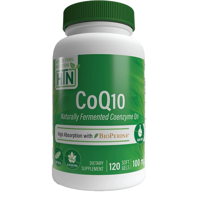 Health Thru Nutrition CoQ10 with BioPerine 100mg 120 Softgels