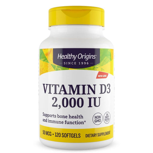 Healthy Origins Vitamin D3 2,000iu 120 Softgels | Premium Supplements at MYSUPPLEMENTSHOP