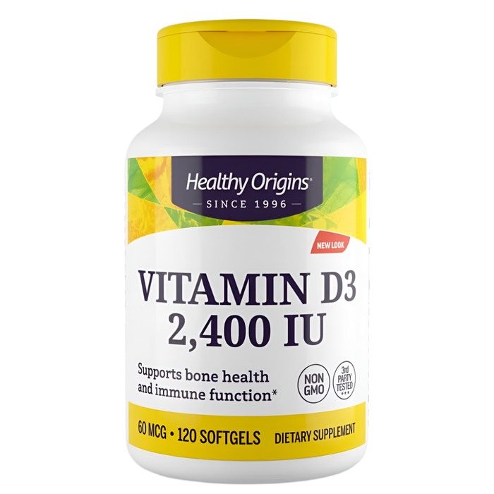 Healthy Origins Vitamin D3 2400iu 120 Softgels