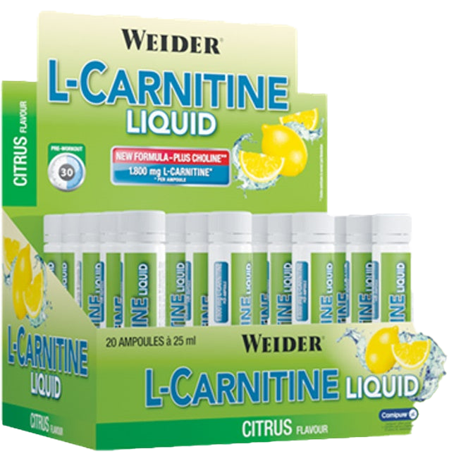 Weider L-Carnitin Liquid, Pfirsich – 20 x 25 ml.