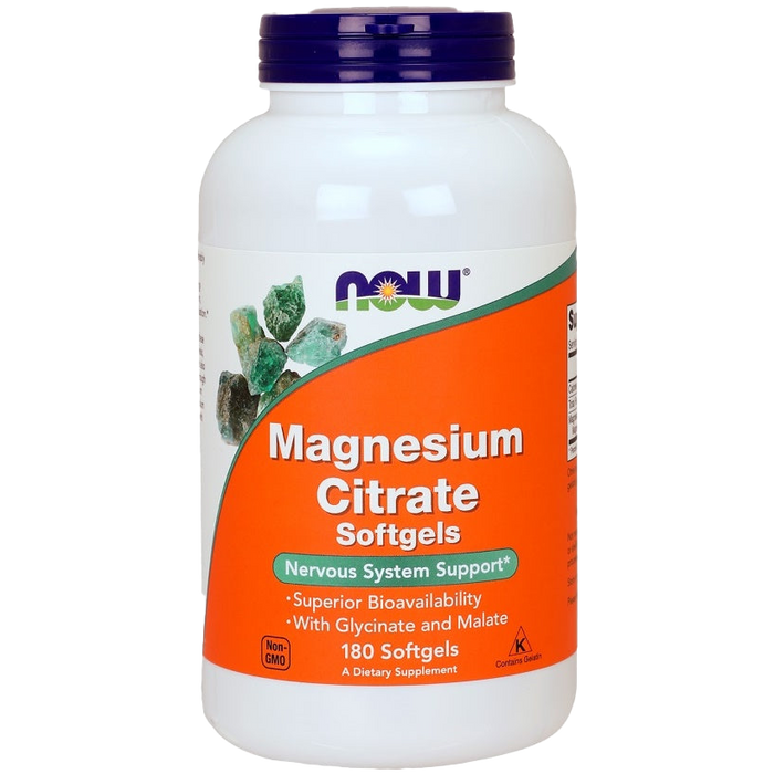 NOW Foods Magnesium Citrate Softgels - 180 softgels