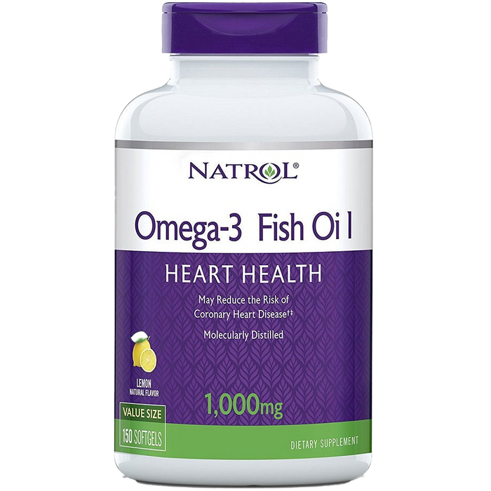 Natrol Omega-3 Fish Oil, 1000mg - 150 softgels