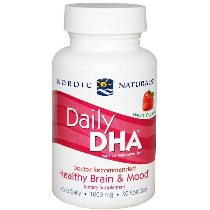 Nordic Naturals Daily DHA, Strawberry - 30 softgels