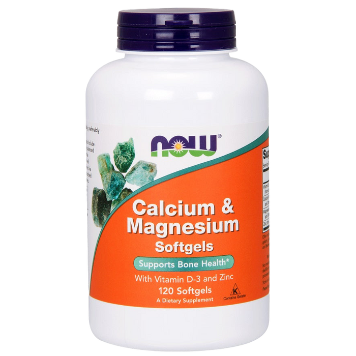 NOW Foods Calcium &amp; Magnesium mit Vit D und Zink – 120 Kapseln