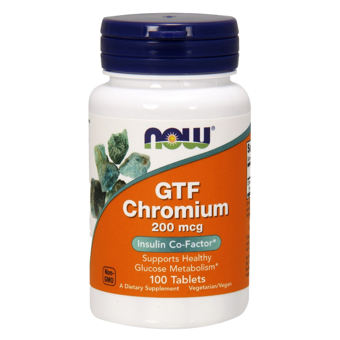 NOW Foods GTF Chromium, 200mcg - 100 tablets