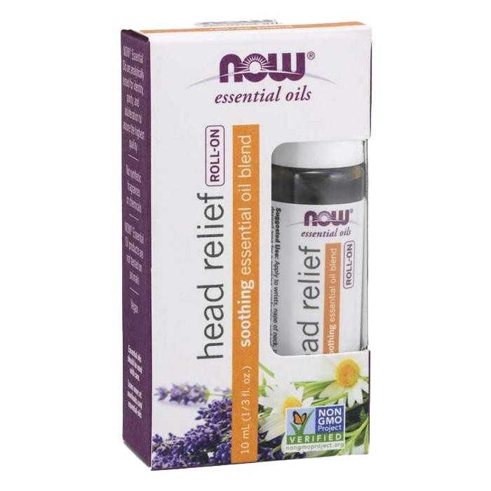 NOW Foods Essential Oil, Head Relief Blend Roll-On – 10 ml.