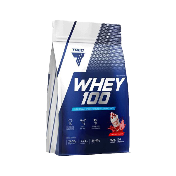 Trec Nutrition Whey 100, Peanut Butter - 900 grams