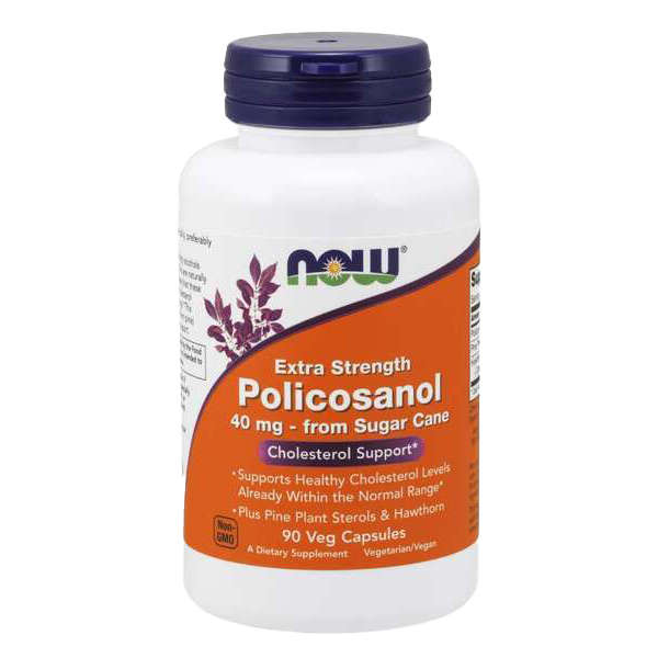 NOW Foods Policosanol, 40mg Extra Strength - 90 vcaps