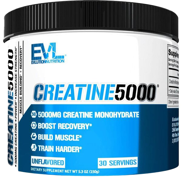 EVLution Nutrition Creatine 5000, Unflavored 150g