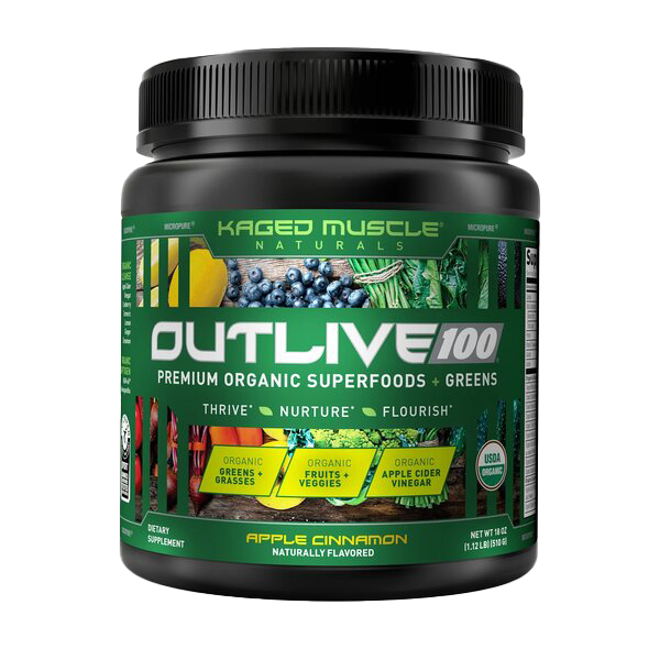 Kaged Muscle Outlive 100, Apfel-Zimt – 510 Gramm