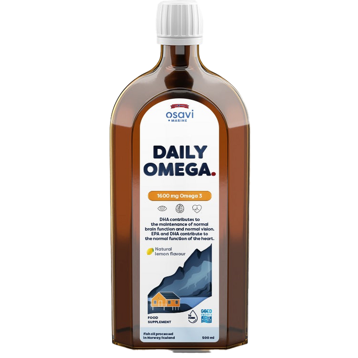 Osavi Daily Omega, 1600 mg Omega 3 (natürliche Zitrone) – 500 ml.