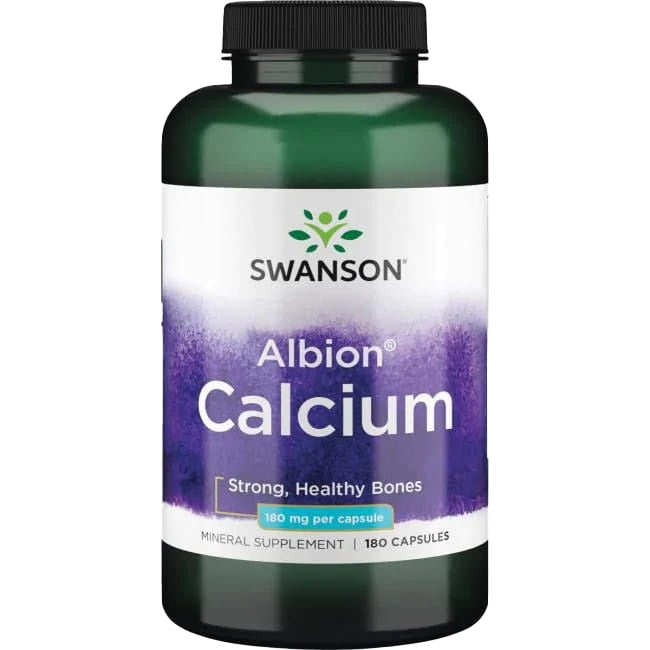 Swanson Albion Calcium, 180 mg – 180 Kapseln