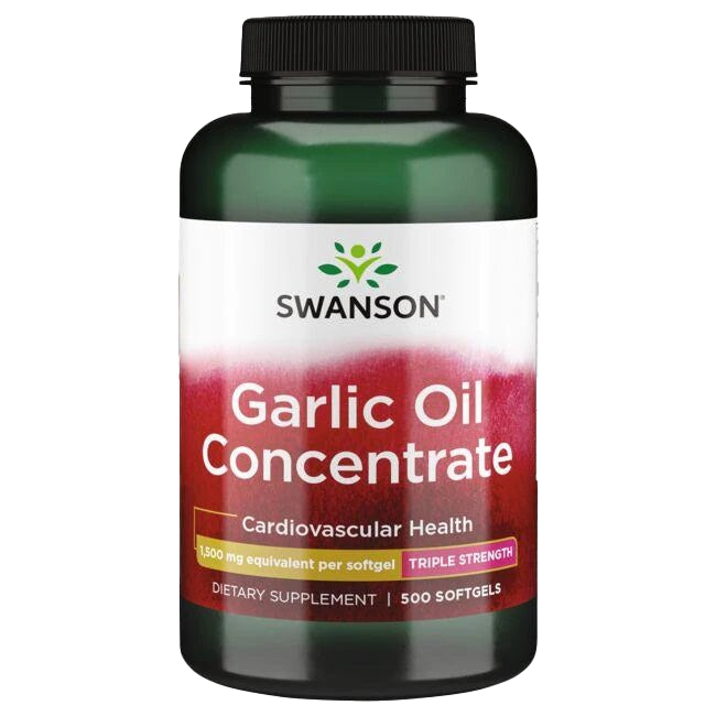 Swanson Garlic Oil Concentrate, 1500mg - 500 softgels