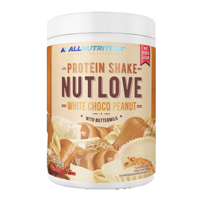 Allnutrition Nutlove Protein Shake, White Choco Peanut - 630 grams