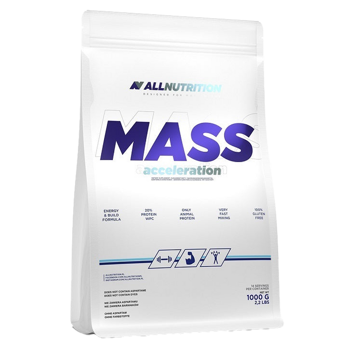 Allnutrition Mass Acceleration, Cappucino - 1000 grams